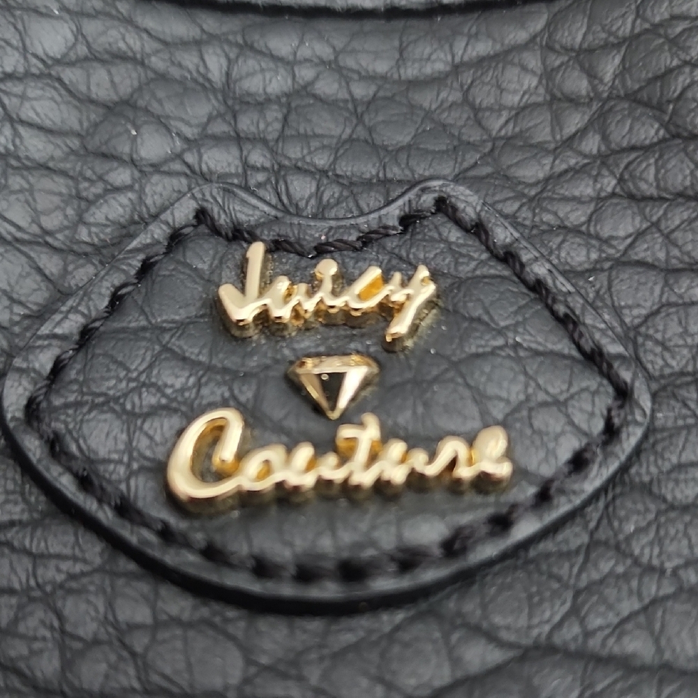 Juicy Couture Black Vegan Leather Fanny Pack / Belt Bag – Gold Logo - Picture 2 of 11